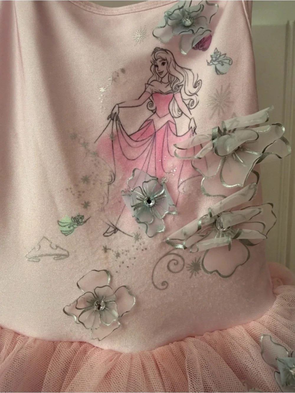 Disney Princess Gold Glitter Castle Patch Tee